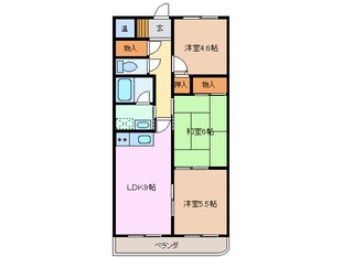 中川原駅 徒歩9分 3階の物件間取画像